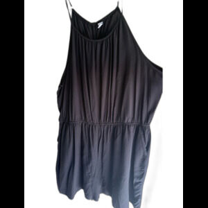Old Navy Black Sleeveless Romper with Elastic Waist XXL